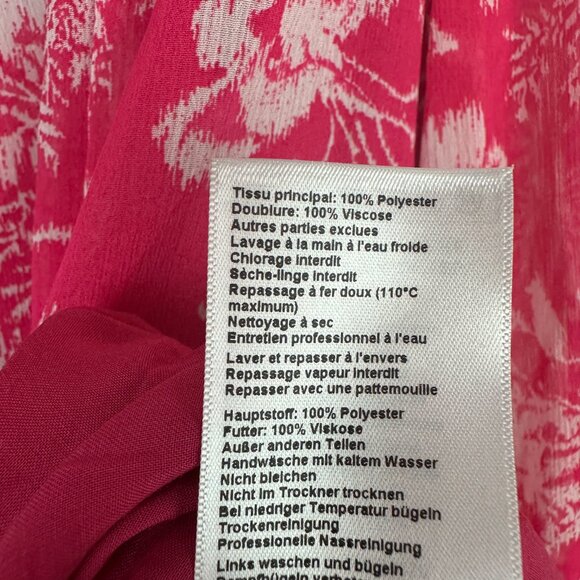 NWT ba&sh Ulia Wrap Summer Mini Dress Rose Pink Print Size 8 Large - Picture 10 of 13